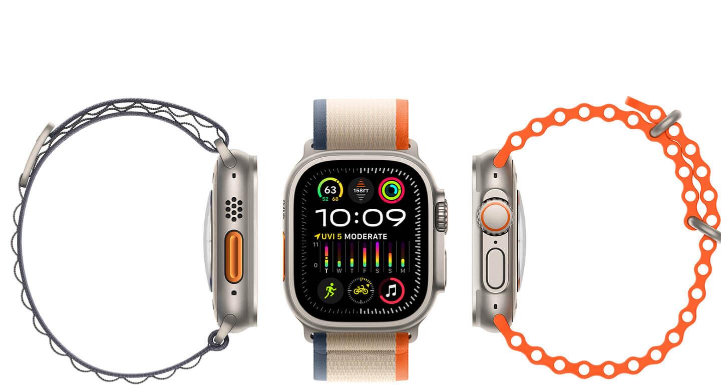 Apple Watch Ultra 2 - 49mm - GPS + Cellular - Titanium Case - Blue Ocean Band